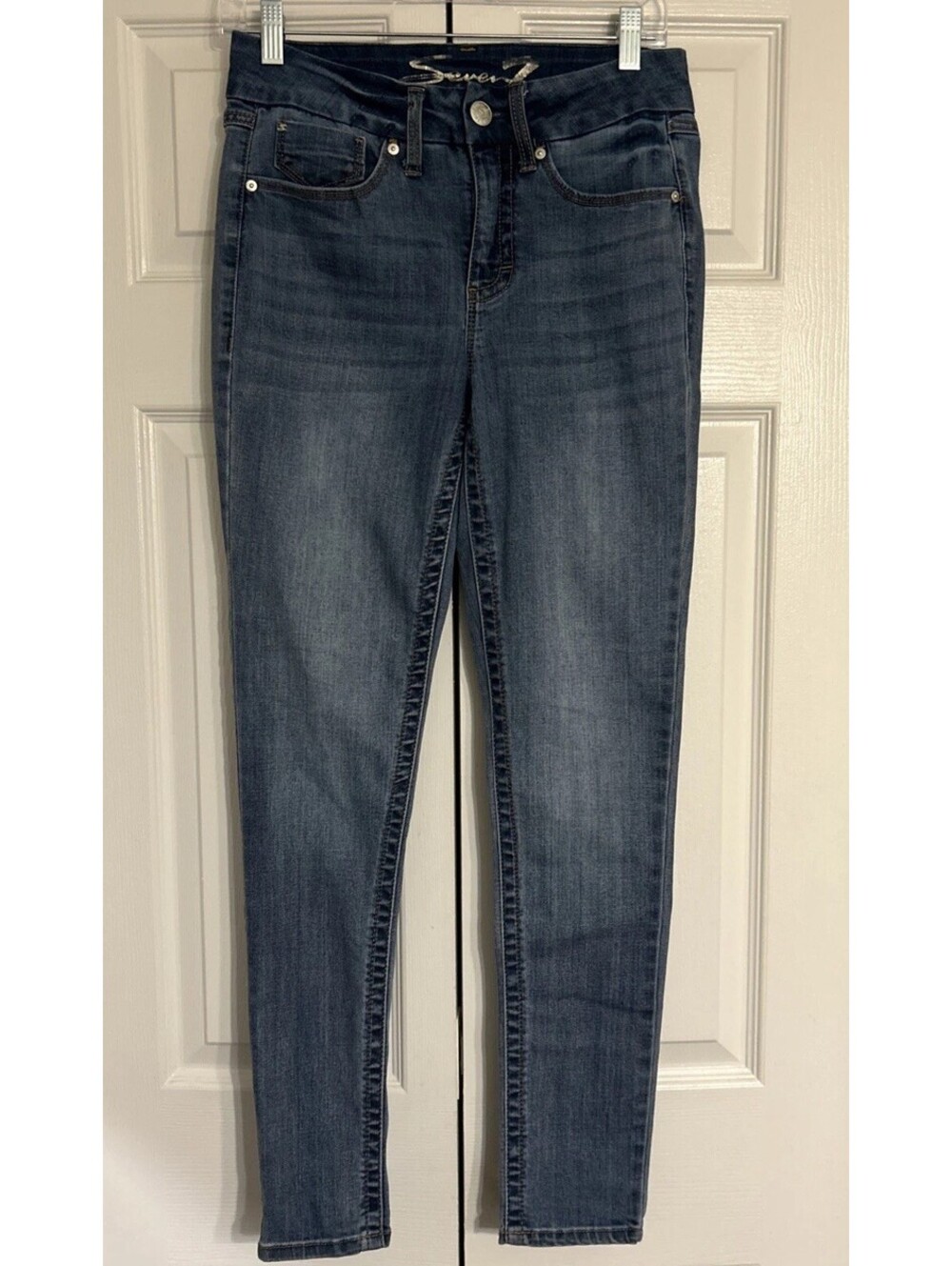 Seven7 Premium Denim Women's High Rise Skinny Blue Jeans Dark Wash  size 4
